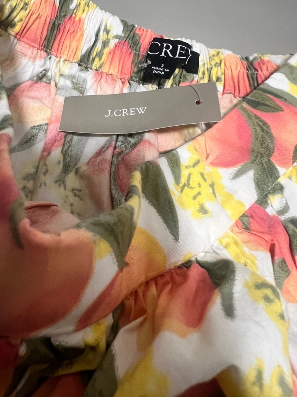 NWT J. Crew A-line Flowy Maxi Skirt in Peach Print - Size 2 - Picture 11 of 16